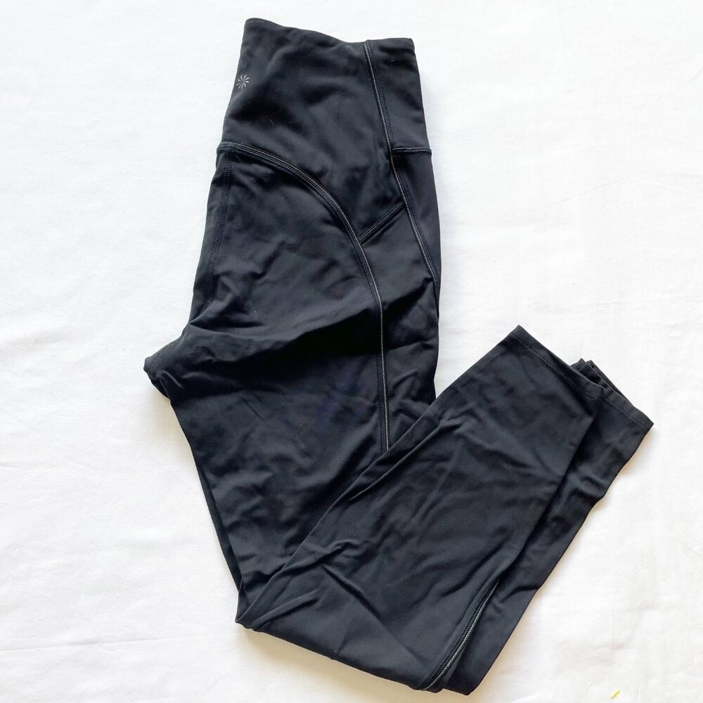 Womens Athleta Cold Front Hybrid Run Tight Athletic Leggings Black size Medium